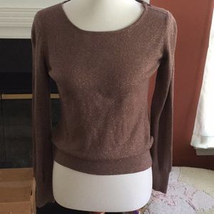 Ann Taylor Loft lurex blend fine gauge sweater